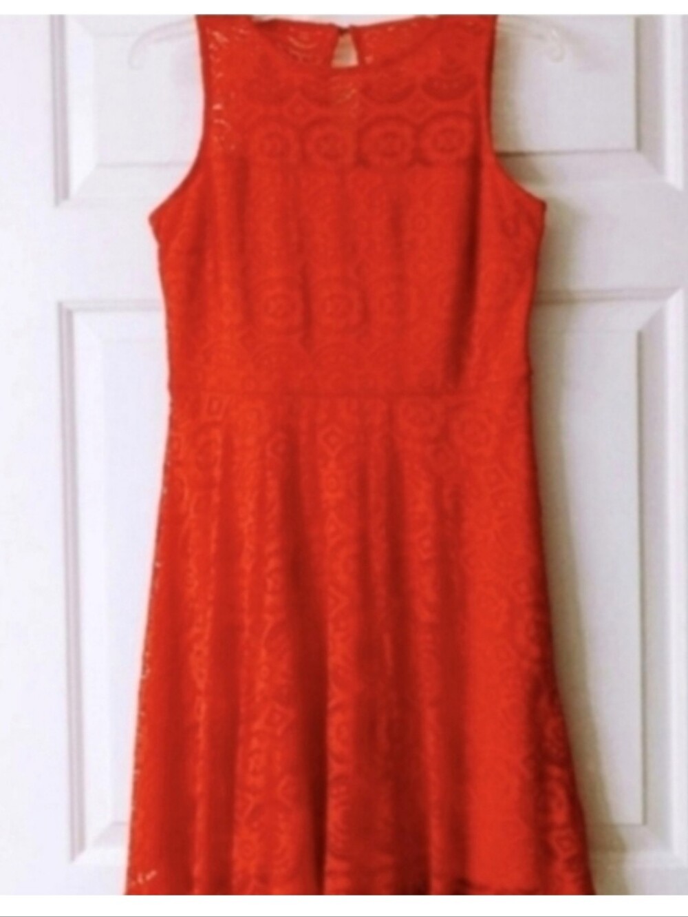 Red Lace Dressy Party Dress Thalia Sodi Sleeveless Medium 6/8 Cocktail Formal